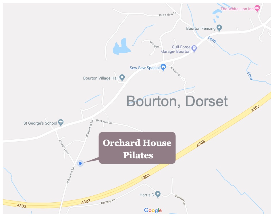 Map to Orchard House Pilates, West Bourton Road, Bourton, Dorset, SP8 5PQ